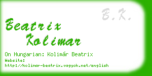 beatrix kolimar business card