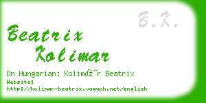 beatrix kolimar business card